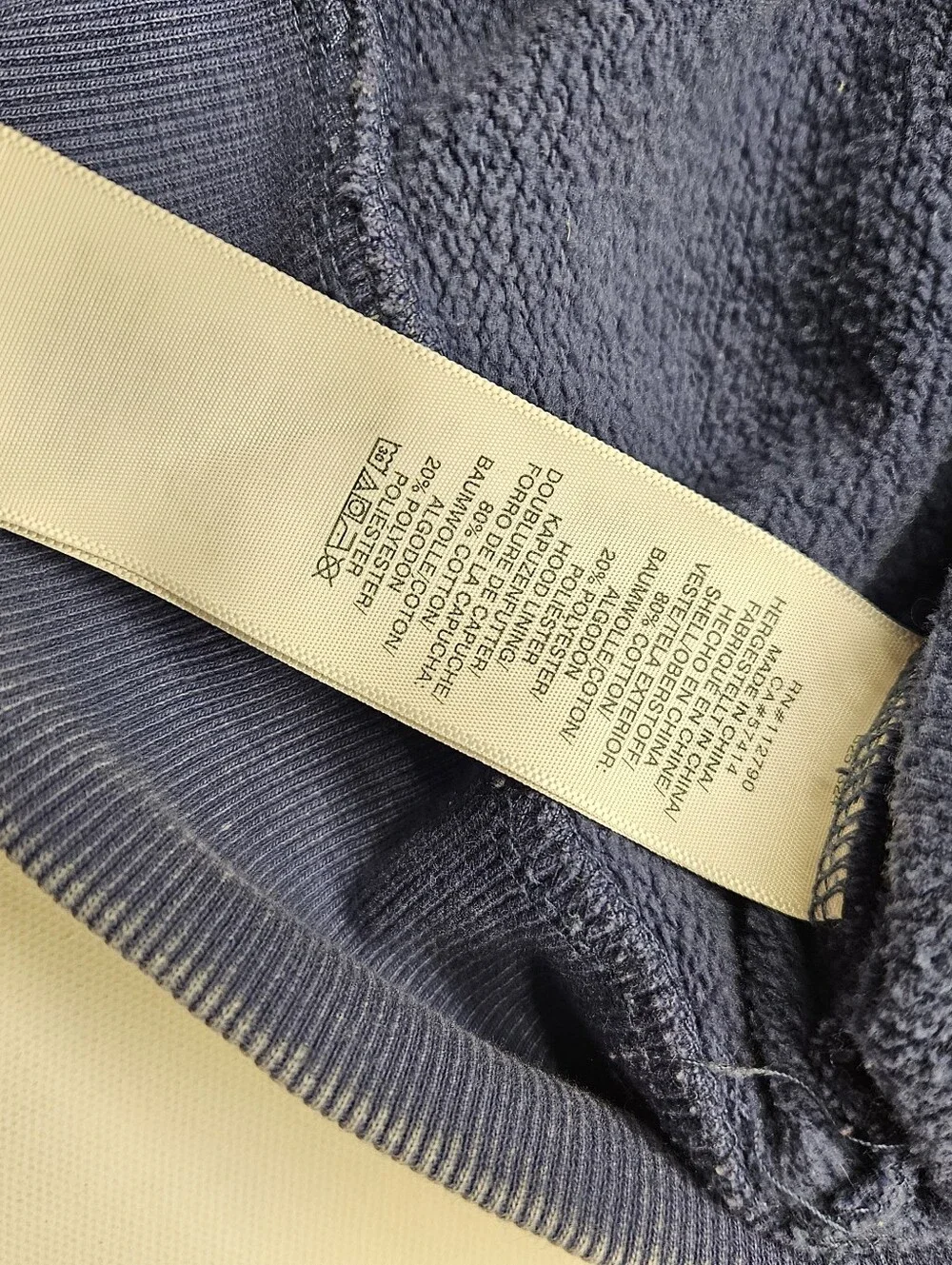 True Religion Jacket Mens Medium Blue Full Zip Big T Hoodie Acid Wash Sweatshirt